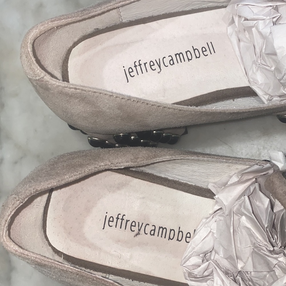 Jeffery Campbell Suede Studded Embellished Chunk Heel Mule - Picture 10 of 16
